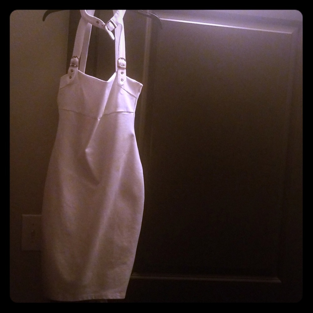 White choker dress